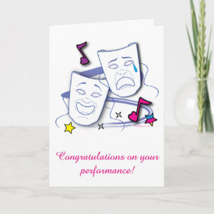 Herzlichen Glückwunsch zum Spiel: Comedy und Trage Karte