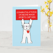 Herzlichen Glückwunsch zum Sportkapitän Karte (Gelbe Blume)