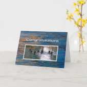 Herzlichen Glückwunsch zum synchronen Schwimmen Karte (Gelbe Blume)