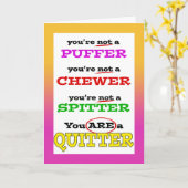 Herzlichen Glückwunsch zum Tabak-Free-Werden Karte (Gelbe Blume)