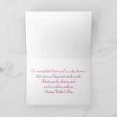 Herzlichen Glückwunsch zum Tag der Mutter an die S Karte (Innenseite)