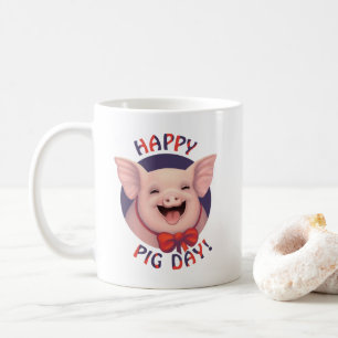 Herzlichen Glückwunsch zum Tag des Schweins! Kaffeetasse