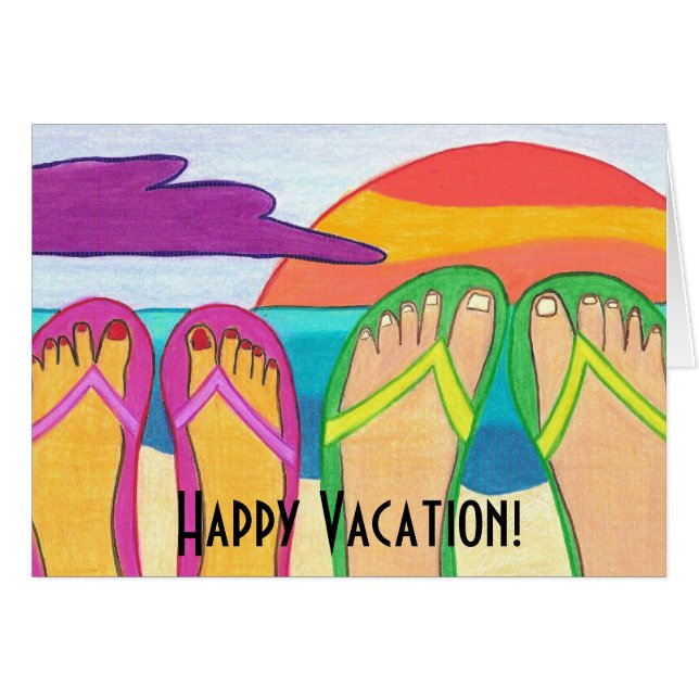 Herzlichen Glückwunsch zum Urlaub! (Vorderseite (Horizontal))