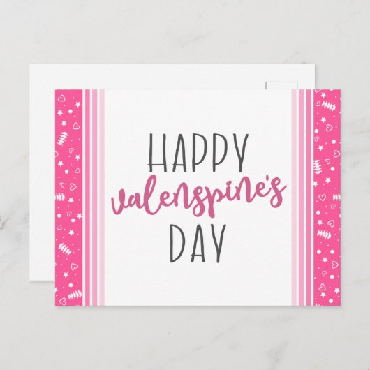 Herzlichen Glückwunsch zum Valenspinentag, Chiropr Postkarte (Vorne/Hinten)