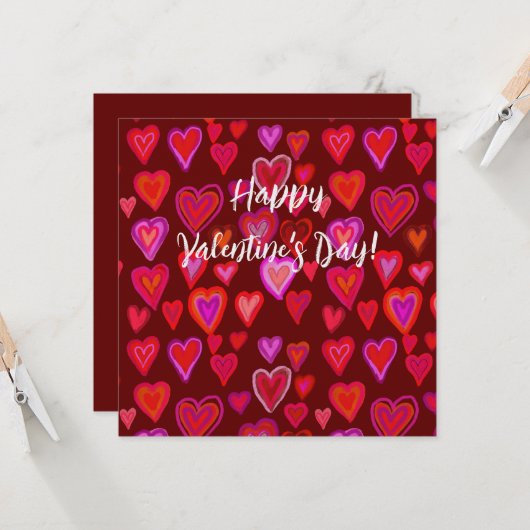 Herzlichen Glückwunsch zum Valentinstag! (Vorderseite/Rückseite Beispiel)