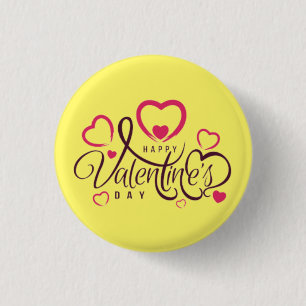 Herzlichen Glückwunsch zum Valentinstag! Button