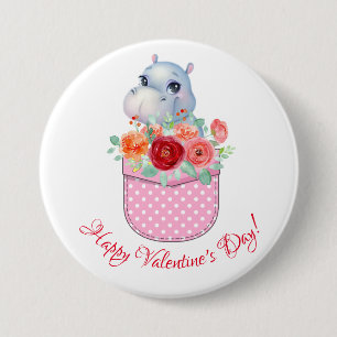 Herzlichen Glückwunsch zum Valentinstag! Button