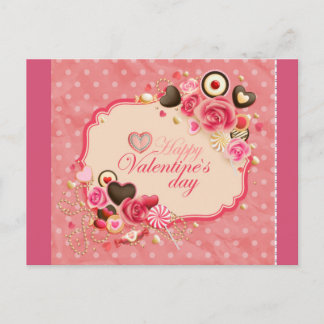 Herzlichen Glückwunsch zum Valentinstag! Feiertagspostkarte