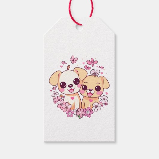 Herzlichen Glückwunsch zum Valentinstag! Geschenkanhänger (Vorderseite)