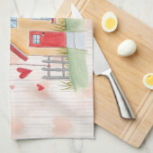 Herzlichen Glückwunsch zum Valentinstag! Geschirrtuch (Viertel Falte)