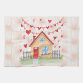 Herzlichen Glückwunsch zum Valentinstag! Geschirrtuch