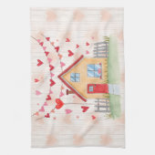 Herzlichen Glückwunsch zum Valentinstag! Geschirrtuch (Vertikal)
