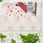 Herzlichen Glückwunsch zum Valentinstag! Geschirrtuch (Gefaltet)