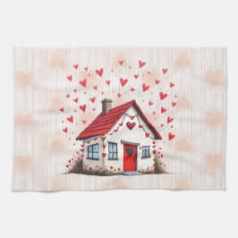 Herzlichen Glückwunsch zum Valentinstag! Geschirrtuch