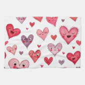 Herzlichen Glückwunsch zum Valentinstag! Geschirrtuch (Horizontal)