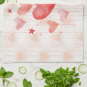 Herzlichen Glückwunsch zum Valentinstag! Geschirrtuch (Gefaltet)