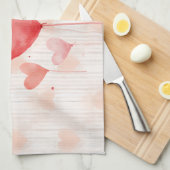 Herzlichen Glückwunsch zum Valentinstag! Geschirrtuch (Viertel Falte)