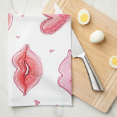 Herzlichen Glückwunsch zum Valentinstag! Geschirrtuch (Viertel Falte)