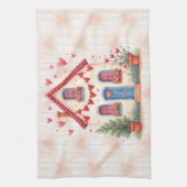 Herzlichen Glückwunsch zum Valentinstag! Geschirrtuch (Vertikal)