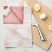 Herzlichen Glückwunsch zum Valentinstag! Geschirrtuch (Viertel Falte)