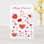 Herzlichen Glückwunsch zum Valentinstag! Herz, х о Karte (Gelbe Blume)