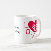 Herzlichen Glückwunsch zum Valentinstag! Kaffeetasse (VorderseiteRechts)