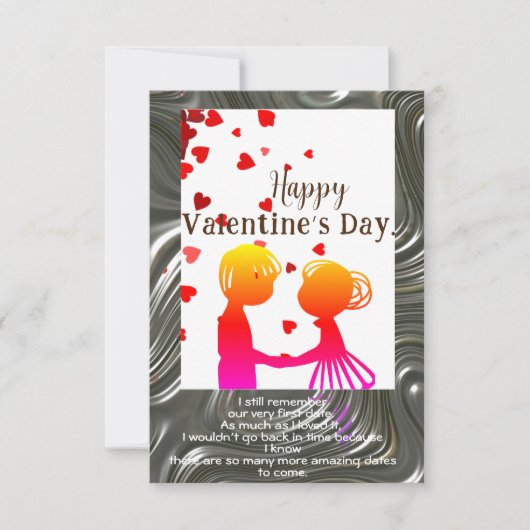 Herzlichen Glückwunsch zum Valentinstag. Karte (Vorderseite)