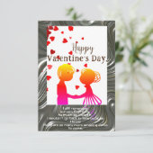 Herzlichen Glückwunsch zum Valentinstag. Karte (Stehend Vorderseite)