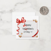 Herzlichen Glückwunsch zum Valentinstag. Karte (Vorderseite/Rückseite Beispiel)