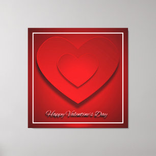 Herzlichen Glückwunsch zum Valentinstag! Leinwanddruck