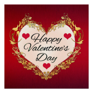 Herzlichen Glückwunsch zum Valentinstag! Poster