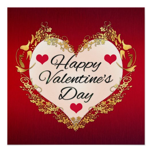 Herzlichen Glückwunsch zum Valentinstag! Poster (Vorderseite)