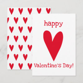 Herzlichen Glückwunsch zum Valentinstag! Red Heart Einladung