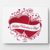 Herzlichen Glückwunsch zum Valentinstag! Rote Herz Fotoplatte (Vorderseite)