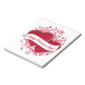 Herzlichen Glückwunsch zum Valentinstag! Rote Herz Notizblock (Rotiert)