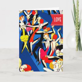 Herzlichen Glückwunsch zum Valentinstag. Tanzpaare Feiertagskarte