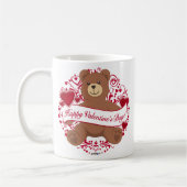 Herzlichen Glückwunsch zum Valentinstag! Teddybär Kaffeetasse (Links)
