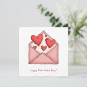 Herzlichen Glückwunsch zum Valentinstag! Valentine Feiertagskarte (Stehend Vorderseite)