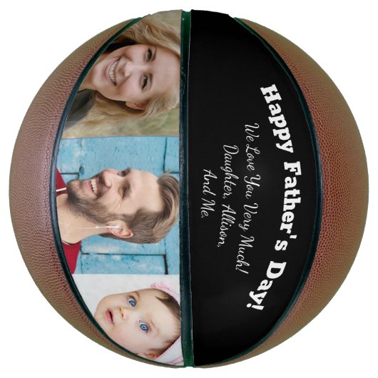 Herzlichen Glückwunsch zum Vater! DIY Message, 3 F Basketball (Vertikal)