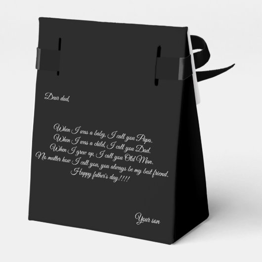 Herzlichen Glückwunsch zum Vater!!! Geschenkschachtel (Rückseite)