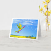 Herzlichen Glückwunsch zum Verdienen Ihrer Flügel Karte (Gelbe Blume)