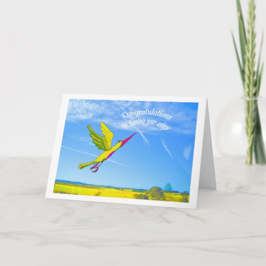 Herzlichen Glückwunsch zum Verdienen Ihrer Flügel Karte (Vorderseite)