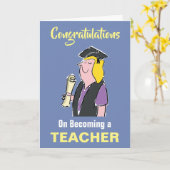 Herzlichen Glückwunsch zum Werden einer Lehrerkart Karte (Gelbe Blume)