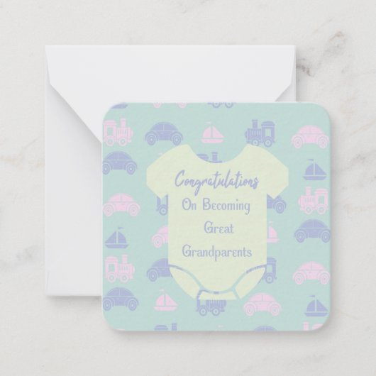 Herzlichen Glückwunsch zum Werden von Großeltern Mitteilungskarte (Vorderseite)