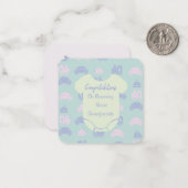 Herzlichen Glückwunsch zum Werden von Großeltern Mitteilungskarte (Vorderseite/Rückseite Beispiel)