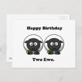 Herzlichen Glückwunsch zum zweiten Geburtstag für Postkarte (Vorne/Hinten)