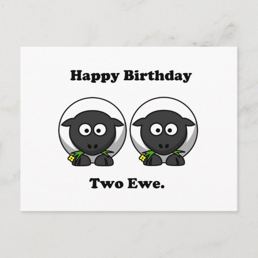 Herzlichen Glückwunsch zum zweiten Geburtstag für Postkarte (Vorderseite)