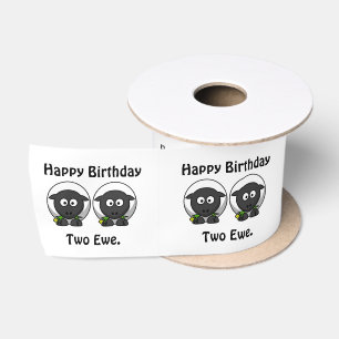 Herzlichen Glückwunsch zum zweiten Geburtstag für Satinband