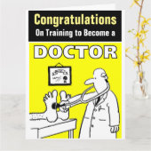 Herzlichen Glückwunsch zur Ausbildung zum Arzt Karte (Gelbe Blume)
