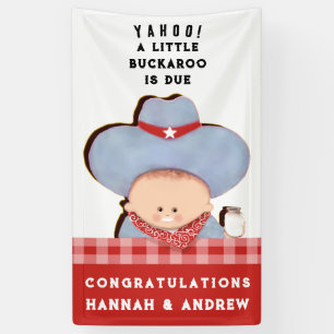 Herzlichen Glückwunsch zur Baby-Party für Jungen Banner
